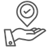 Strategic locations icon - connectivity and growth